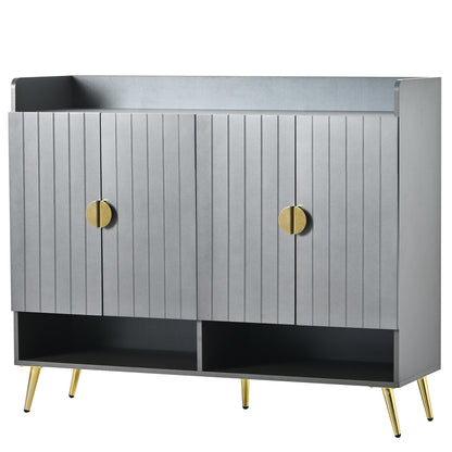 Multi-Layer Shoe Cabinet – Adjustable Matte Wood Edition