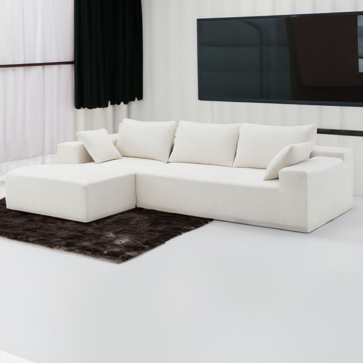 Modular Sectional Sofa – White Linen