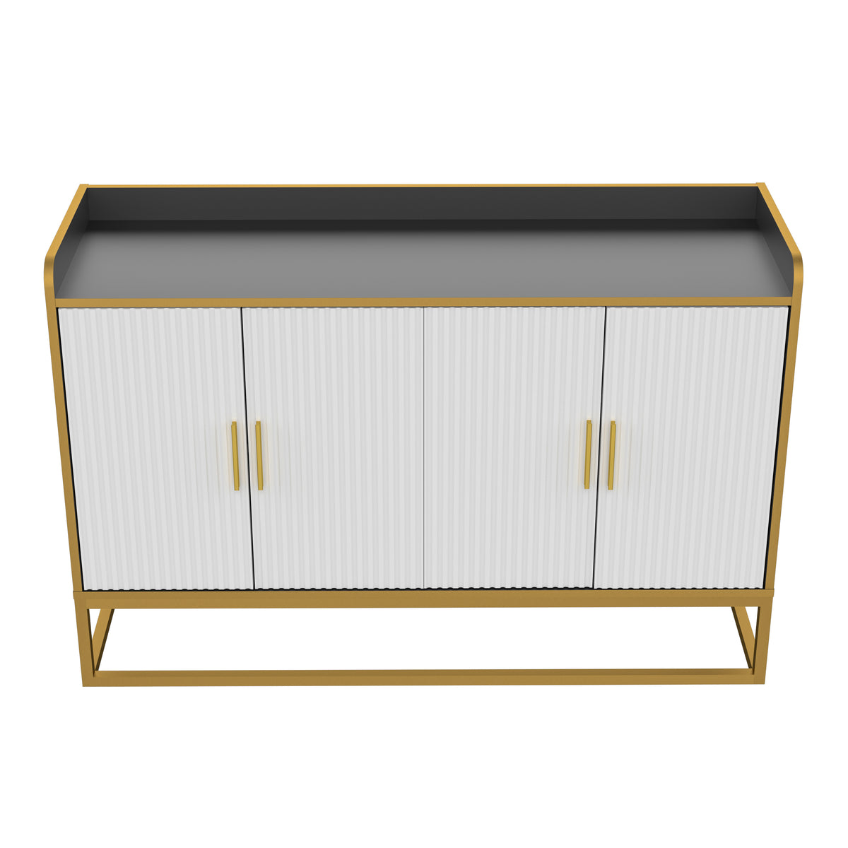 Modern Buffet Cabinet Black Gloss