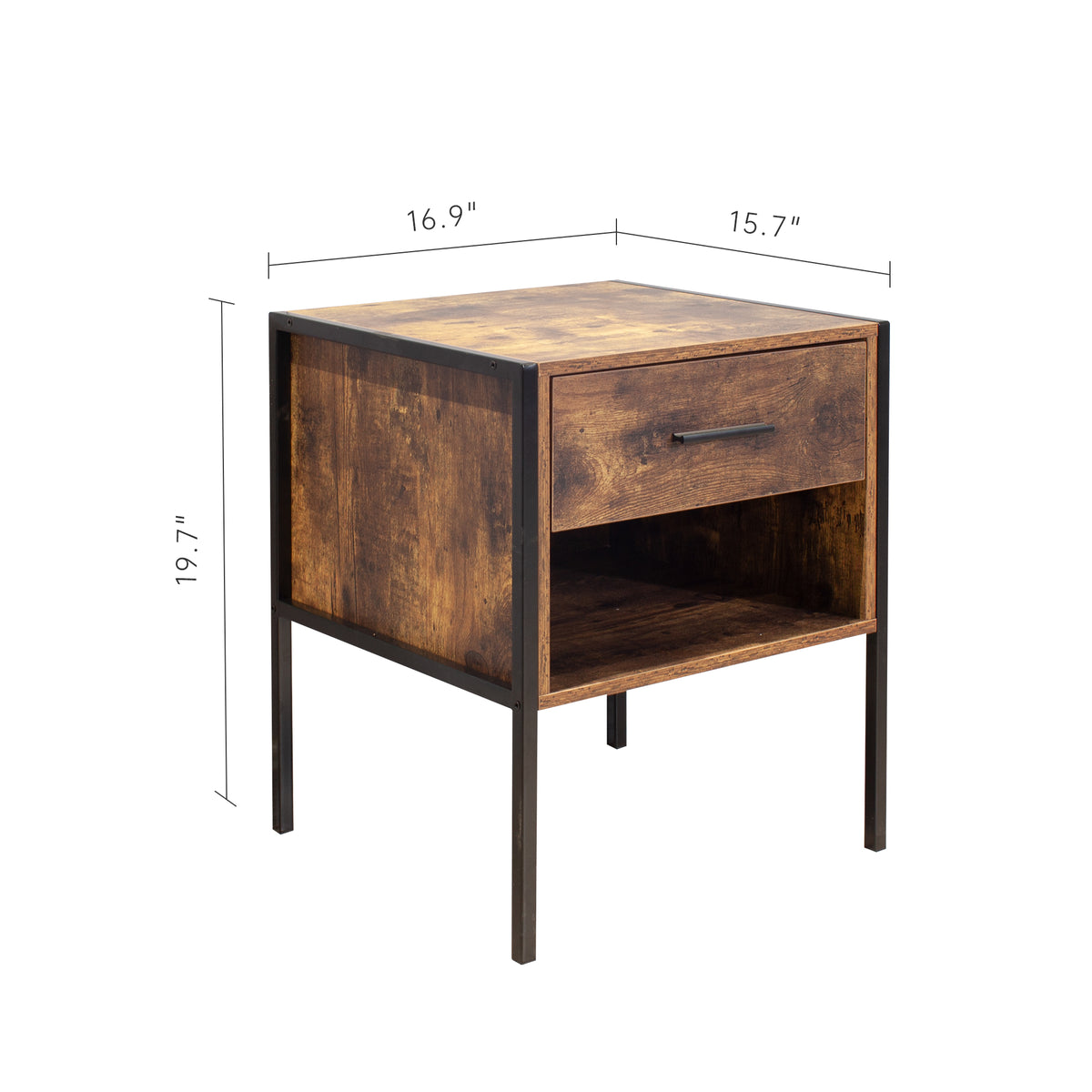 2-Piece Industrial Coffee Table Set – Modern Nesting Tables