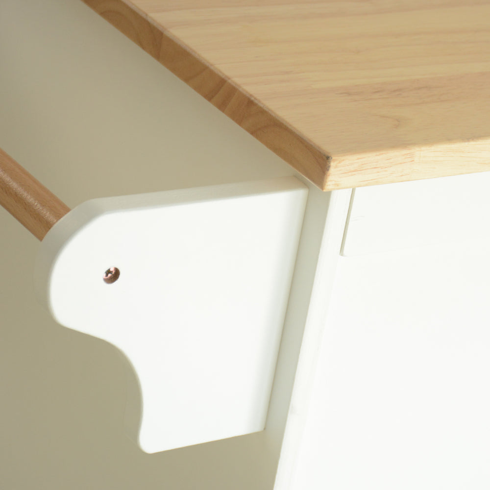 Kitchen Cart with Wood Countertop
