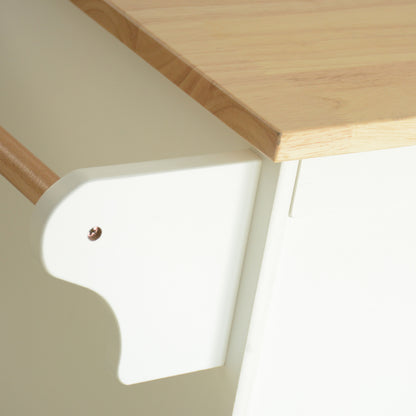 Kitchen Cart with Wood Countertop