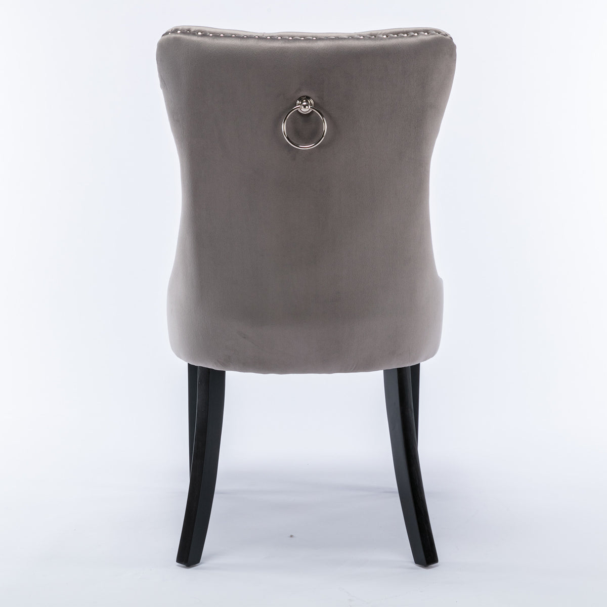 Nikki Tufted Linen Dining Chair Set (2 pcs) – Gray