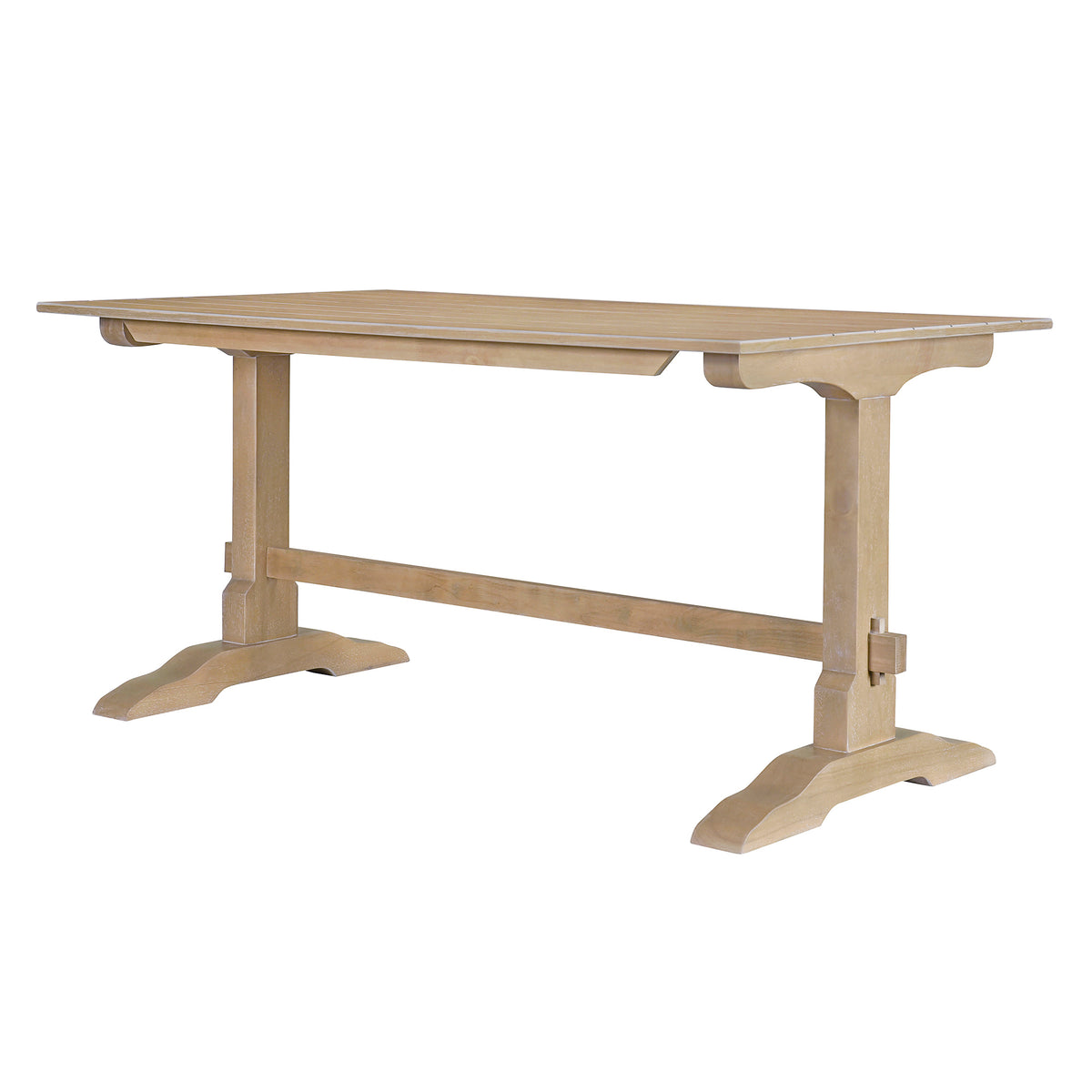 Retro Dining Set (3 pcs) – Natural Wood