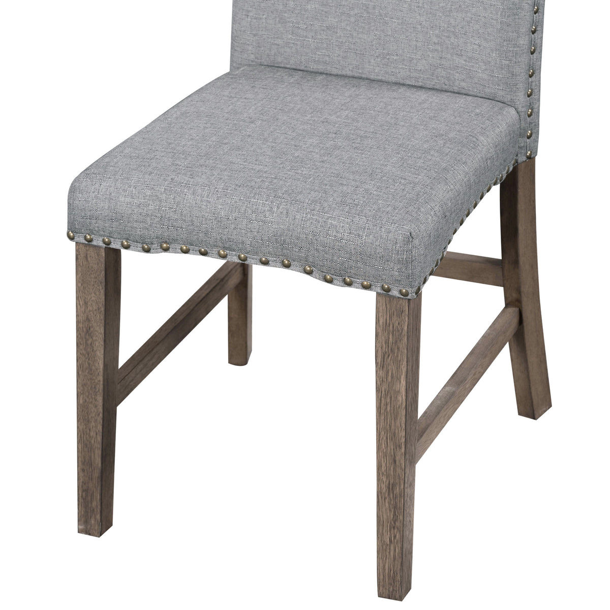 Dining Set with Cushioned Chairs Brown