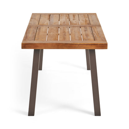 Della Dining Table Solid Wood Brown