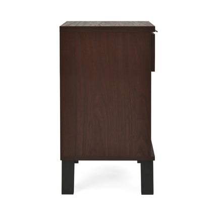 Walnut Tall End Table for Living Room