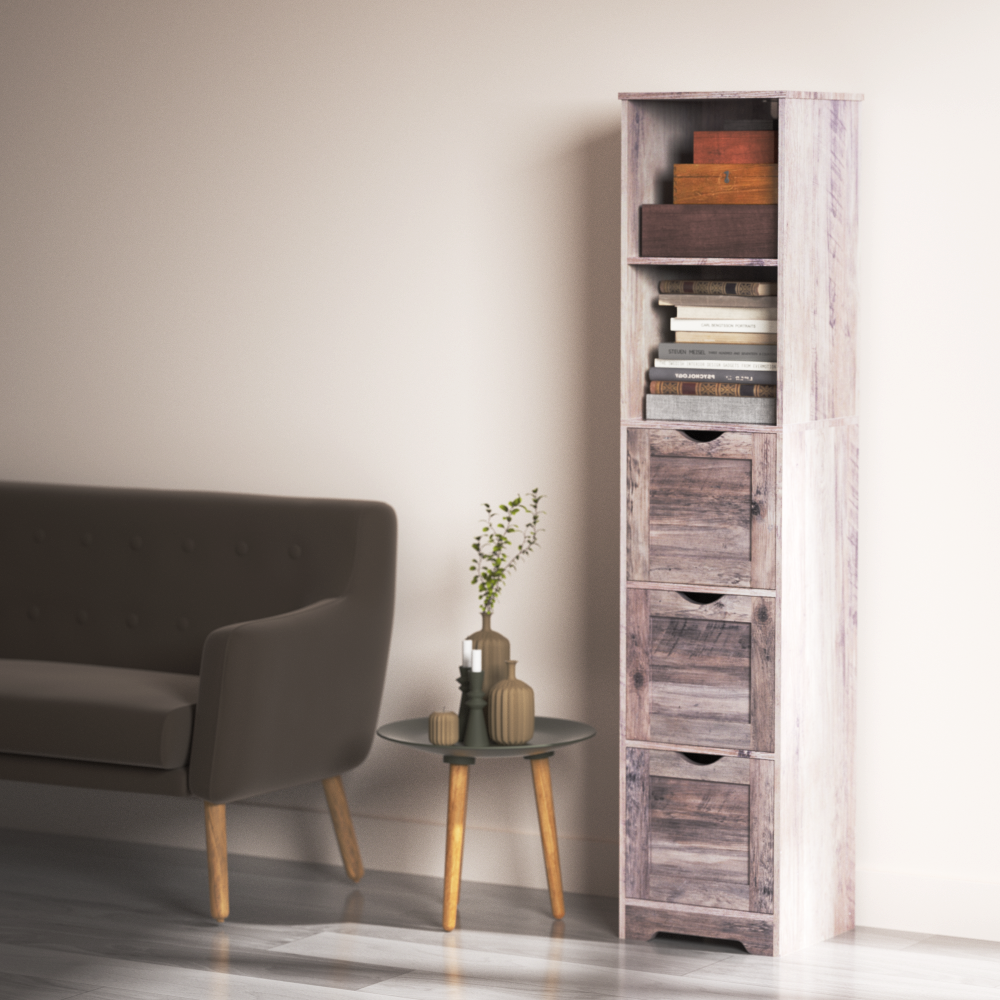 Slim Bathroom Storage Cabinet – Gray
