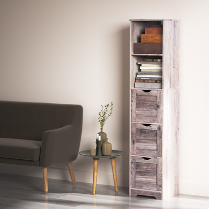 Slim Bathroom Storage Cabinet – Gray
