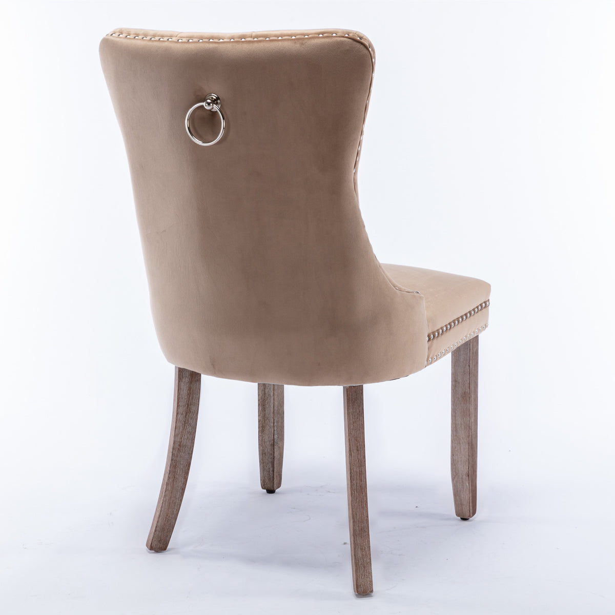 High-End Tufted Dining Chair Set Khaki