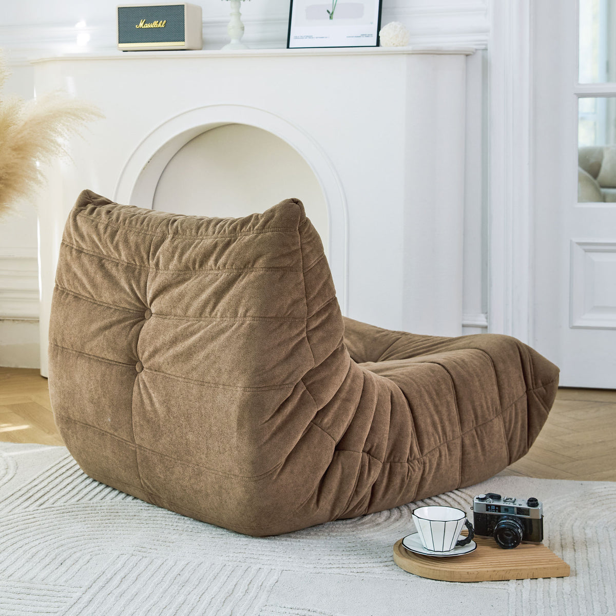 Floor Bean Bag Chair Gray