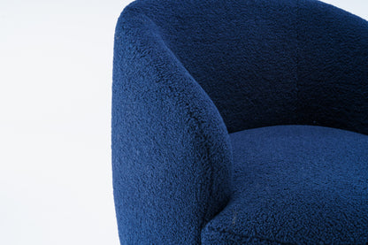 Teddy Barrel Accent Chair – Navy Blue