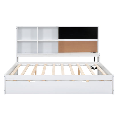 Full Daybed with Storage Drawers White