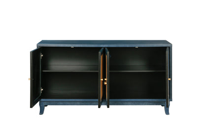 Rattan Sideboard Cabinet – Blue