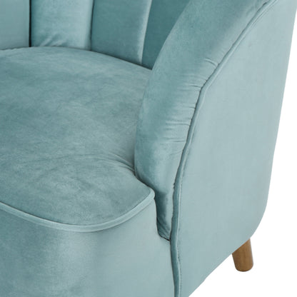 Velvet Accent Chair for Living Rooms Blue