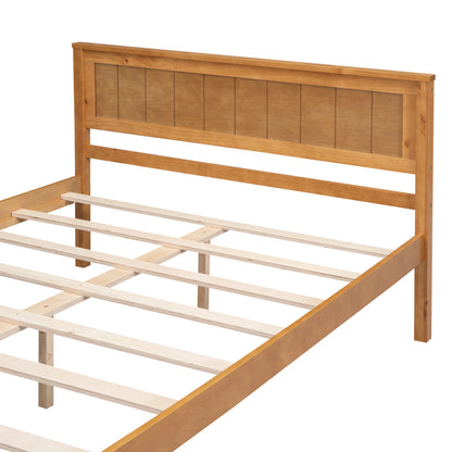 Platform Bed Frame Full Oak