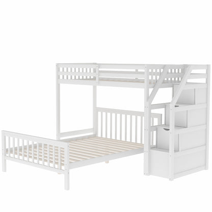 Twin Over Full Bunk Bed Gray Finish
