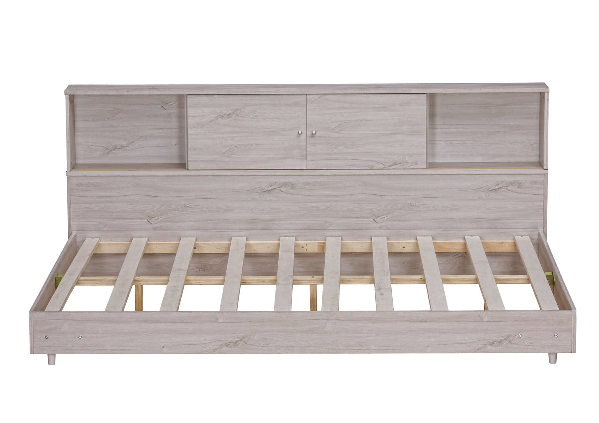 Full Daybed Frame with Bookcases Oak