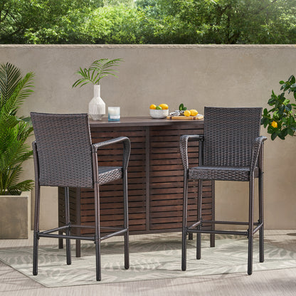 Littleton Modern Barstool – Wood Frame
