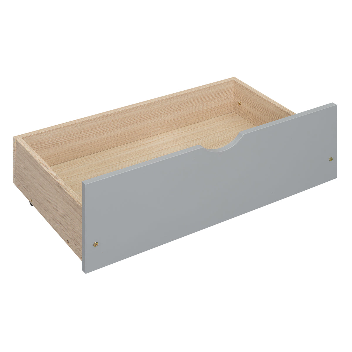 Queen Platform Bed with Storage Drawers Gray