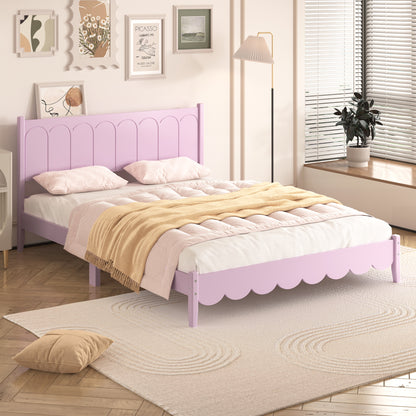 Queen Platform Bed Pink