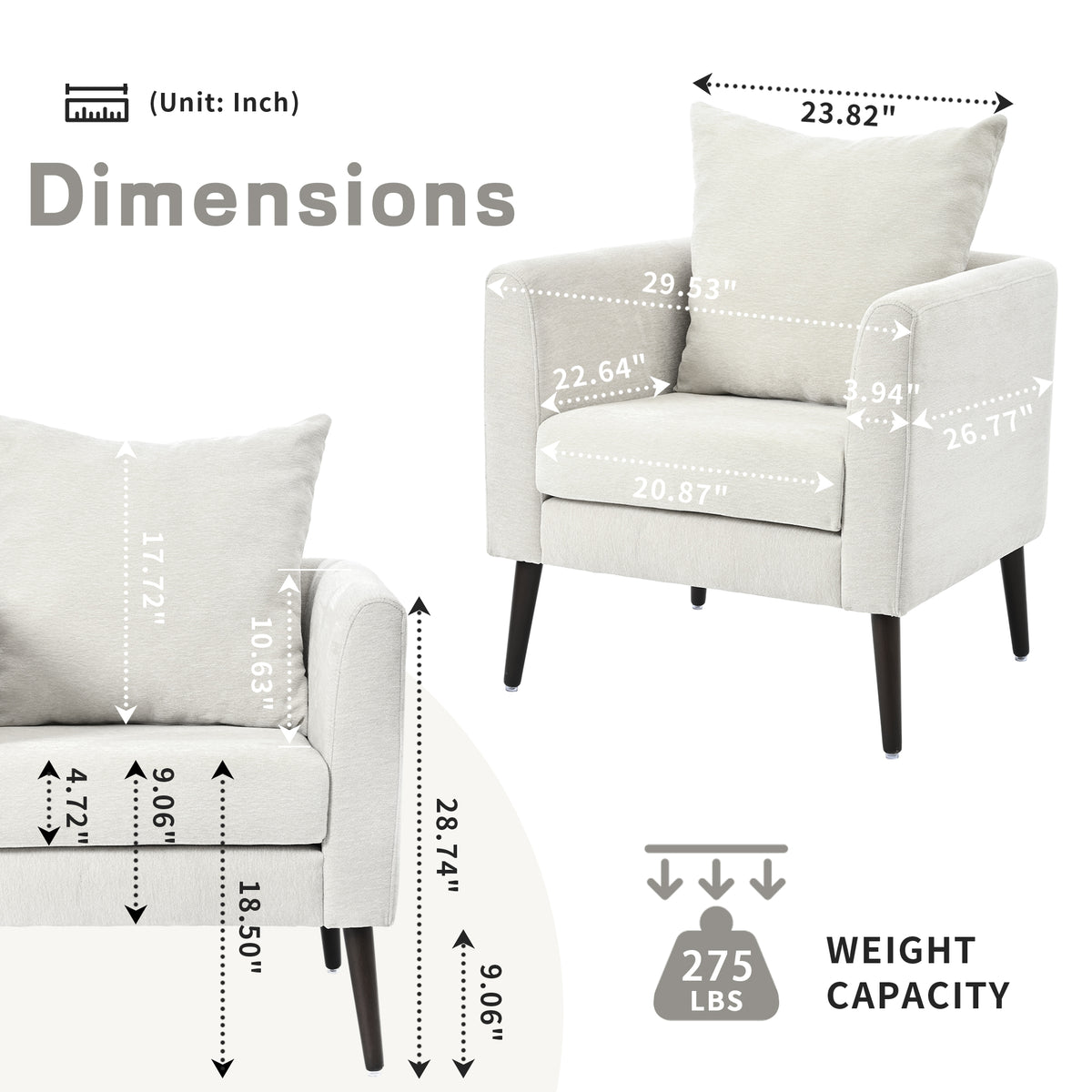 Schneier Accent Chair Beige