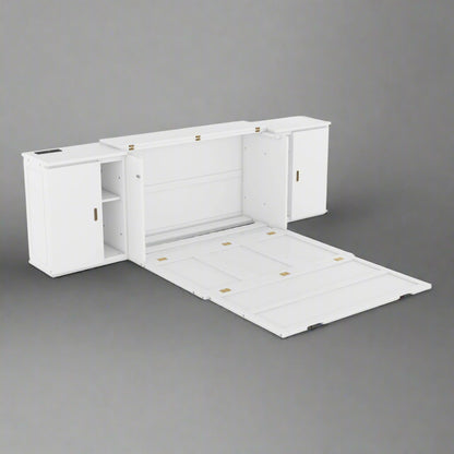 Full Size Murphy Bed with Storage and USB Ports