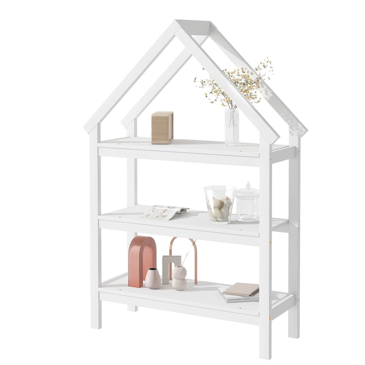 Twin House Bed White