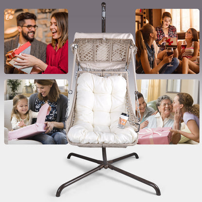 Rattan Egg Chair with Stand