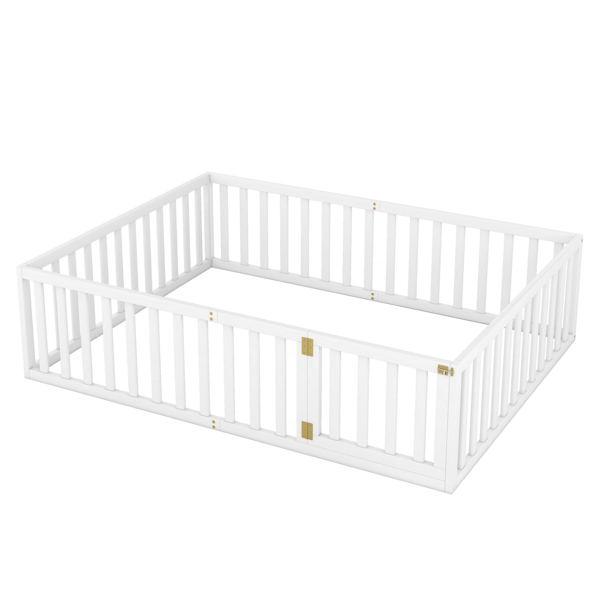 Queen Floor Bed White