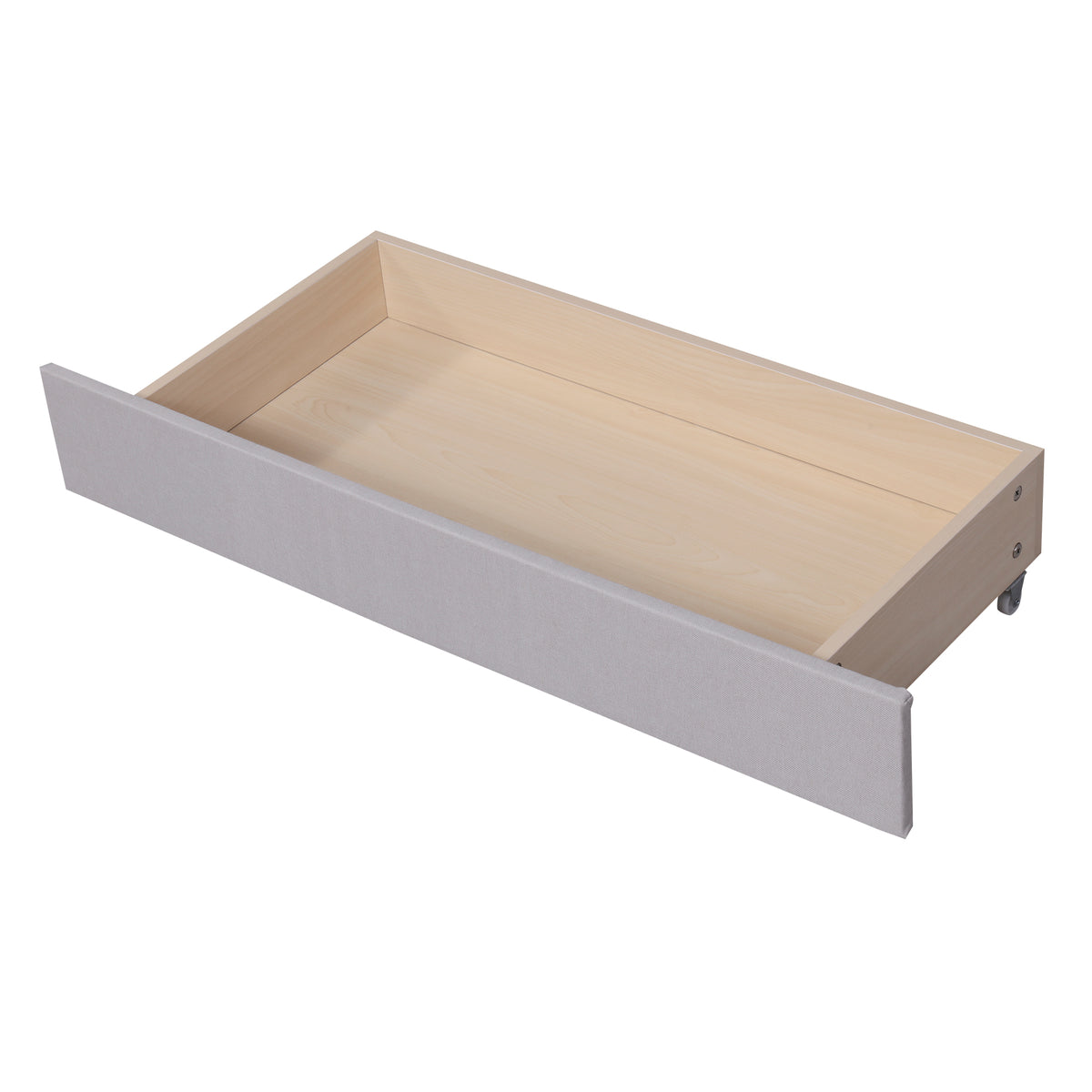 Queen LED Upholstered Storage Bed – Beige