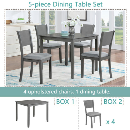 5-Piece Dining Set Gray