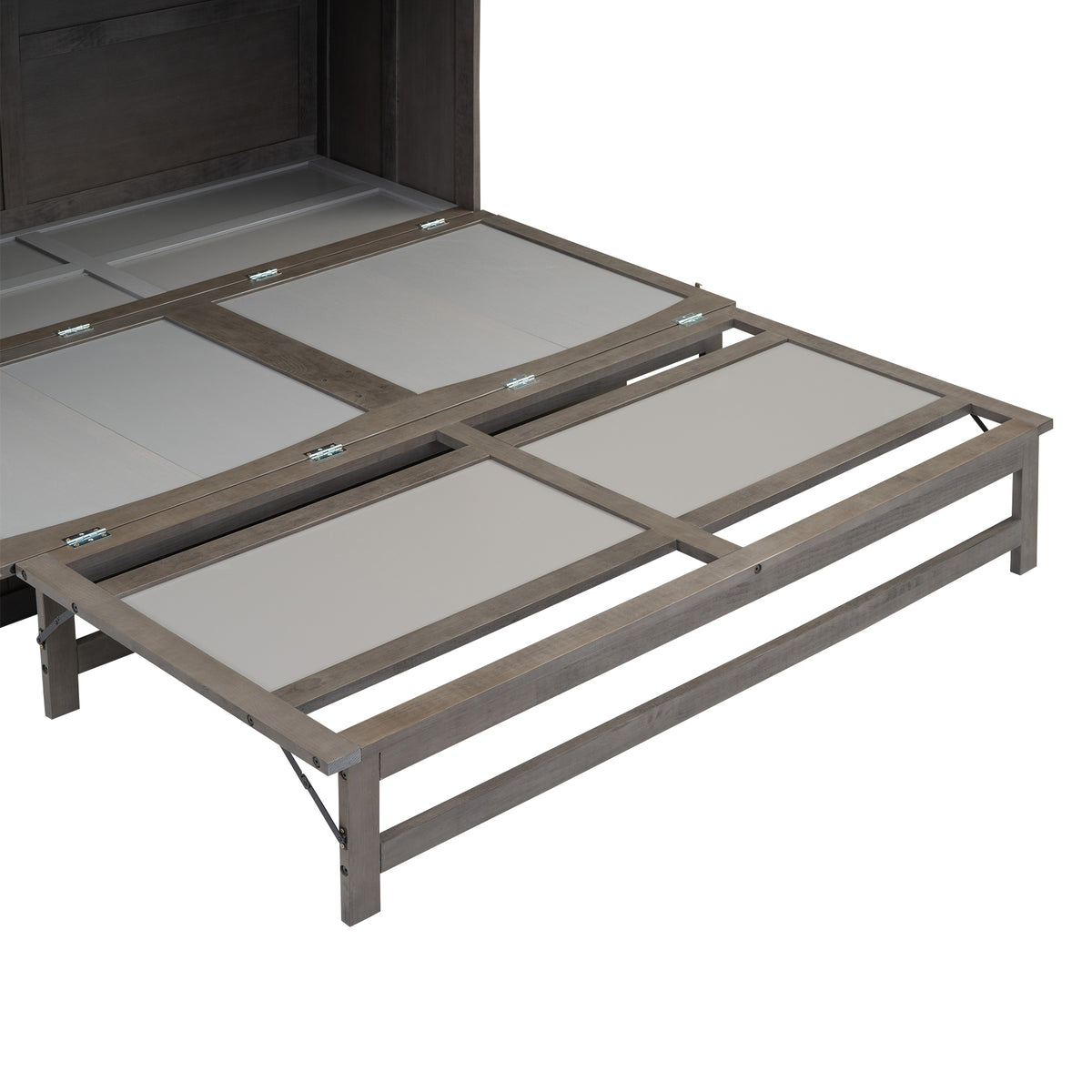 Queen Murphy Bed with Built-In Charging Station – Beige