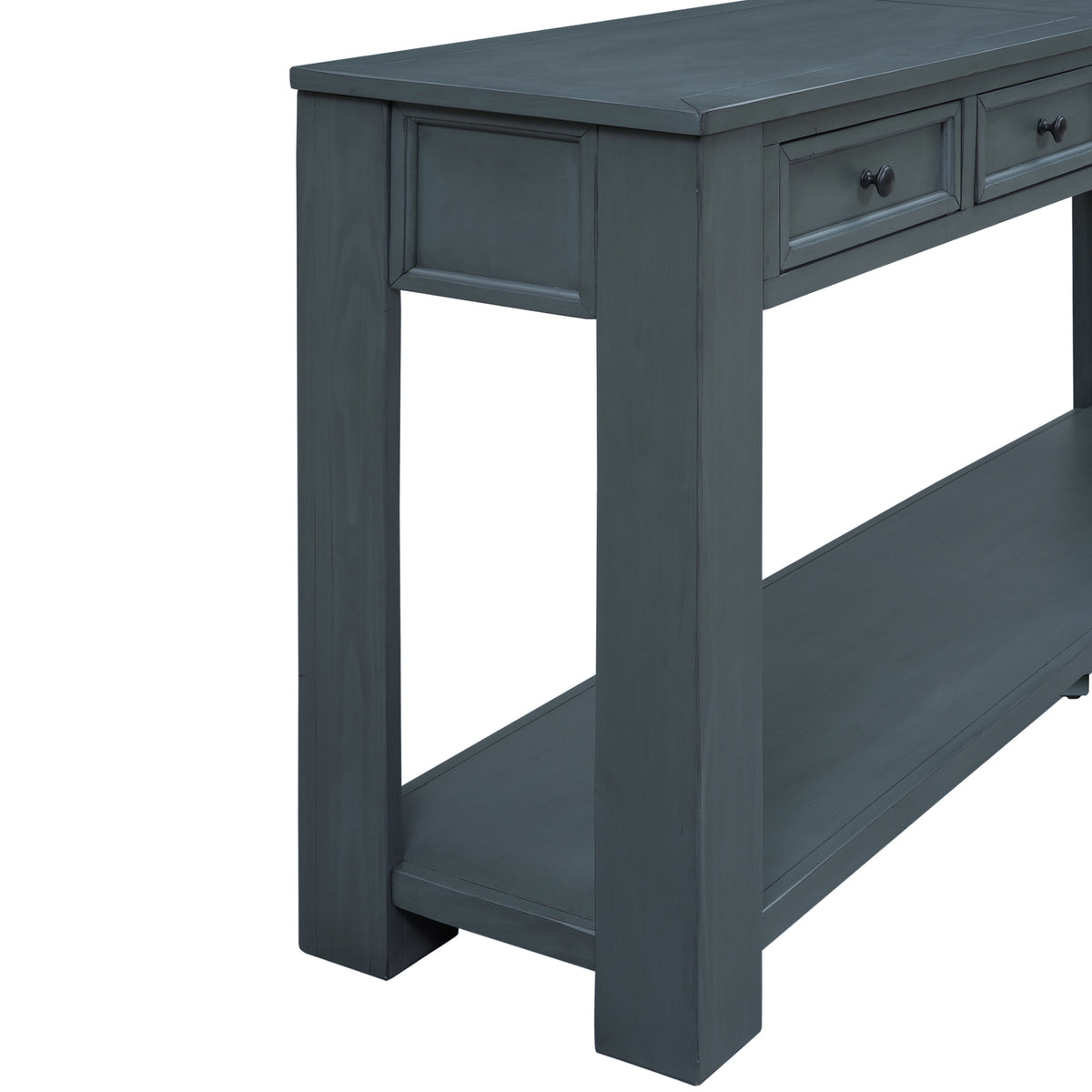 Console Table with Storage Drawers Navy
