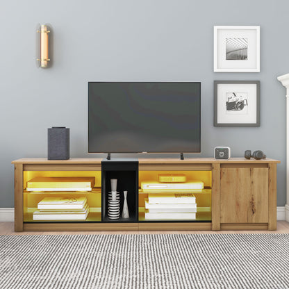 Modern LED TV Stand with Media Storage