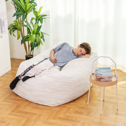 White Faux Fur Bean Bag Chair