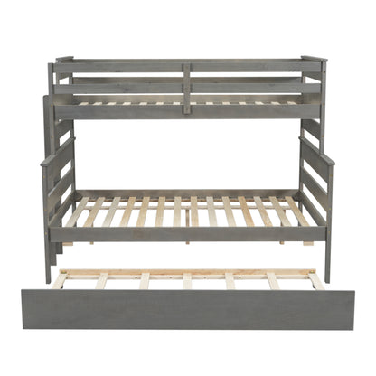 Twin Over Full Bunk Bed Gray