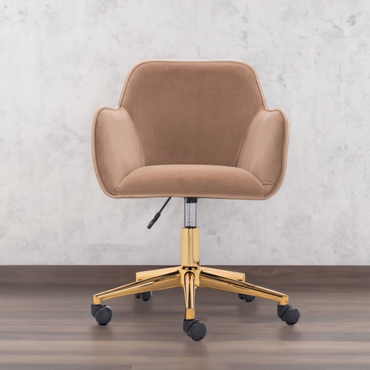 Velvet Executive Swivel Office Chair – Coffee Brown
