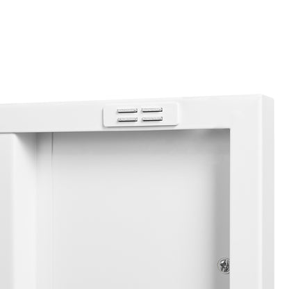 White Steel Storage Cabinet with Double Doors