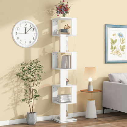 Rotating Acrylic Bookshelf Organizer