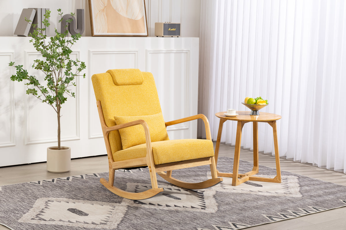 Upholstered Rocking Chair Gray
