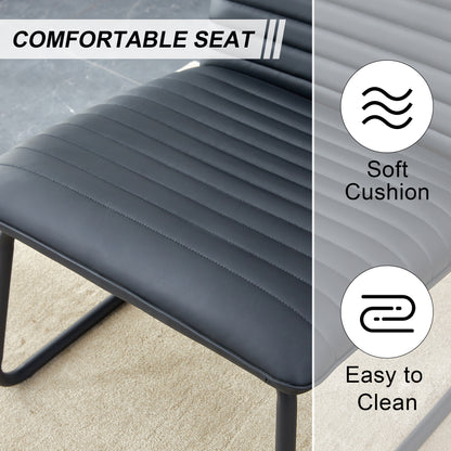 Black Armless Lounge Chair – Black Legs