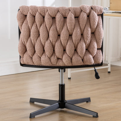Armless Office Chair – Blush Pink