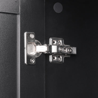 4-Door Bathroom Storage Cabinet Black Finish