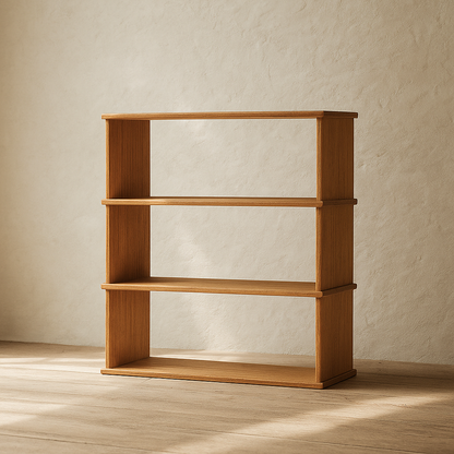 3 shelf bookcase in red oak