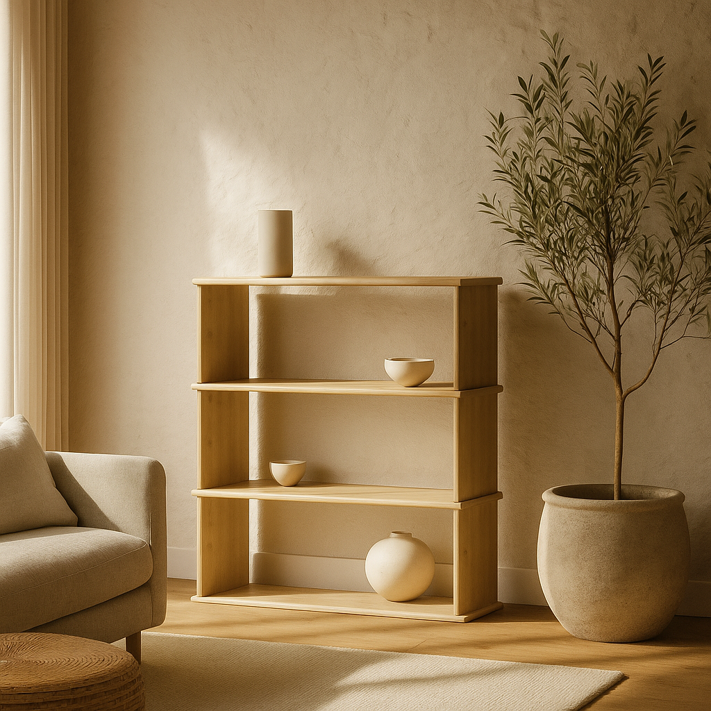 3 shelf bookcase in white oak