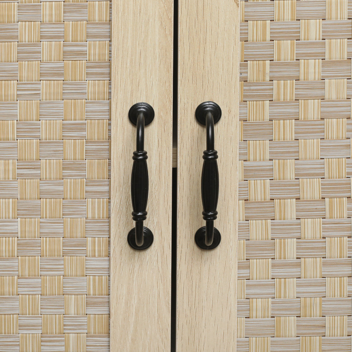 Rattan 4-Door Sideboard Natural