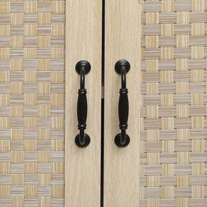 Rattan 4-Door Sideboard Natural