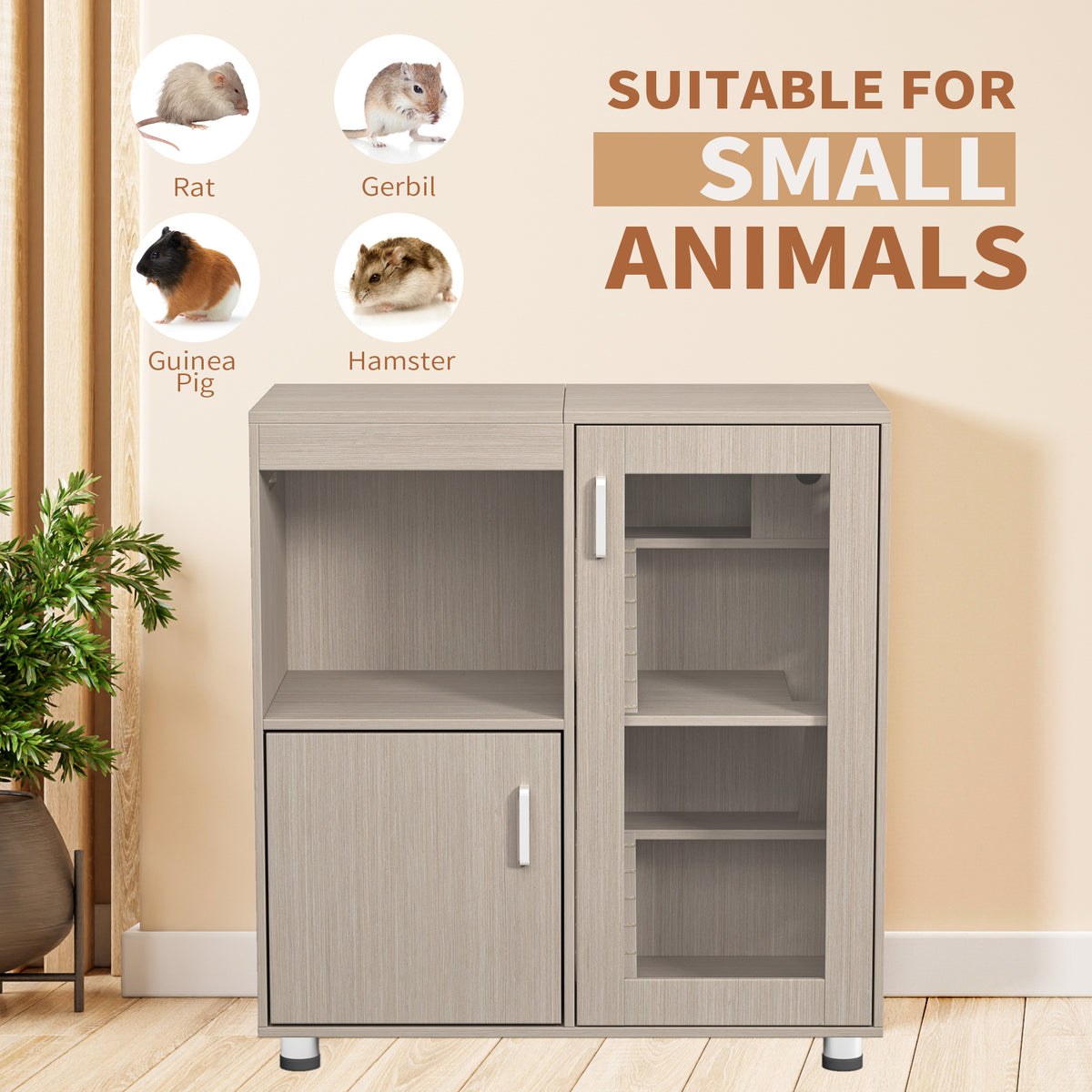 Guinea Pig Cage 4-Layer Wooden Frame X-Large