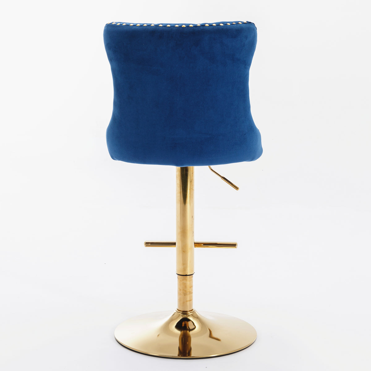 Modern Bar Stools Set of 2 Blue White